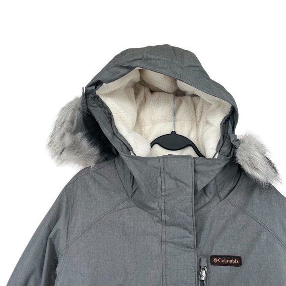 Columbia Women's Suttle Mountain Long Insulated Jacket Coat Parka Grey NWT sz L - Picture 4 of 11